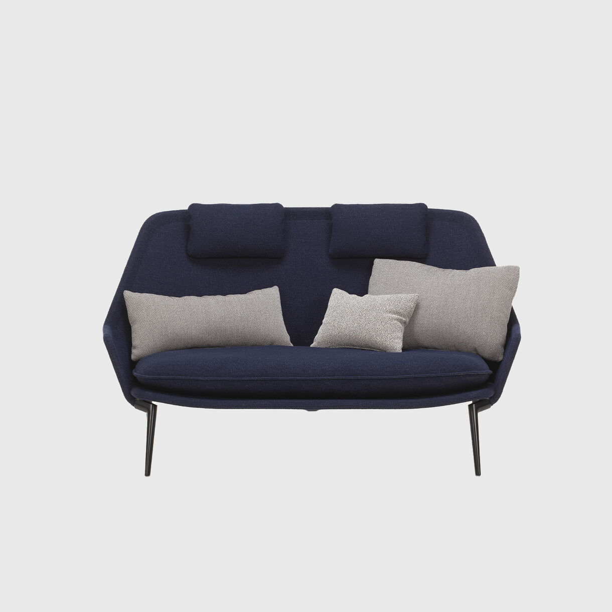 Slow Sofa, Flocca Dark Blue, Salt N Pepper Cushions