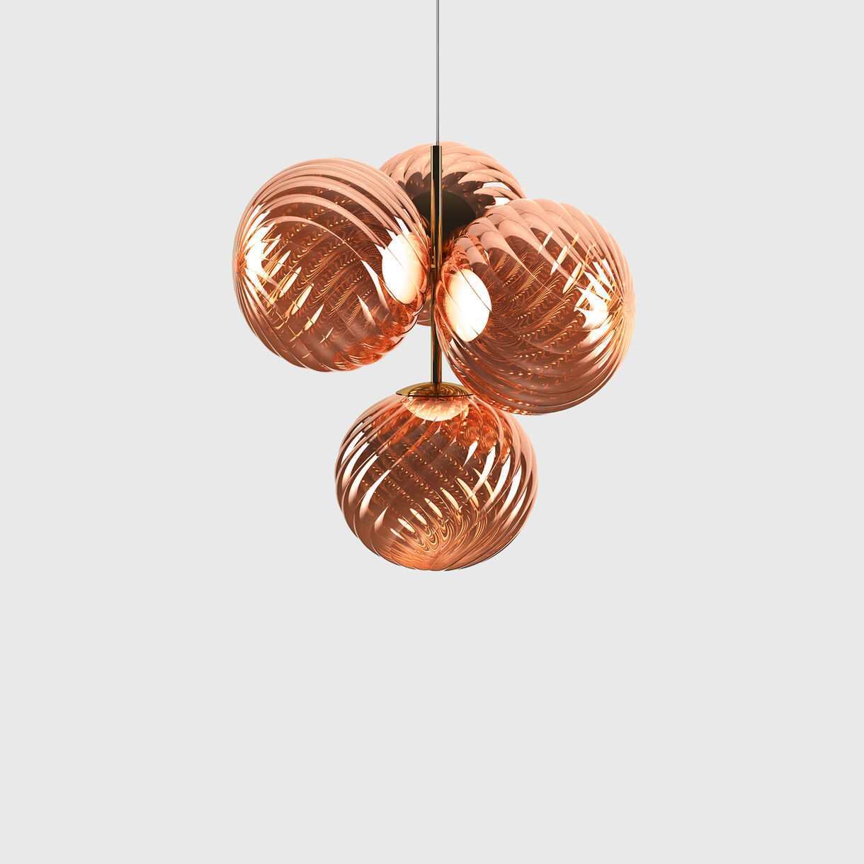 Whirl Chandelier, Small, Copper