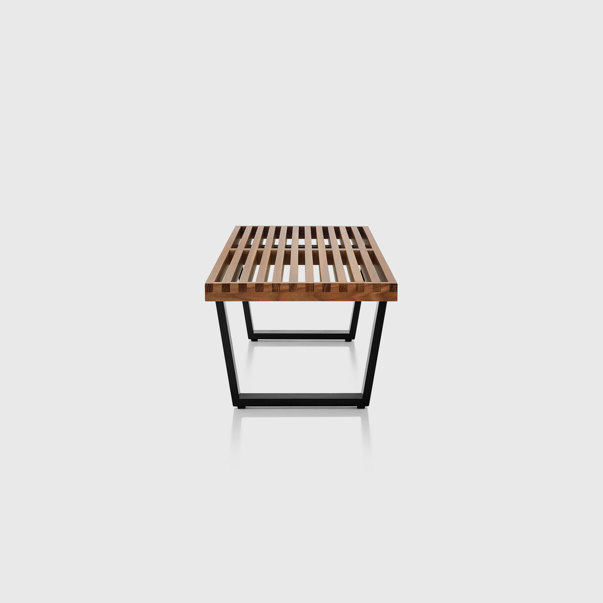 Nelson Platform Bench, 48", Walnut & Ebony