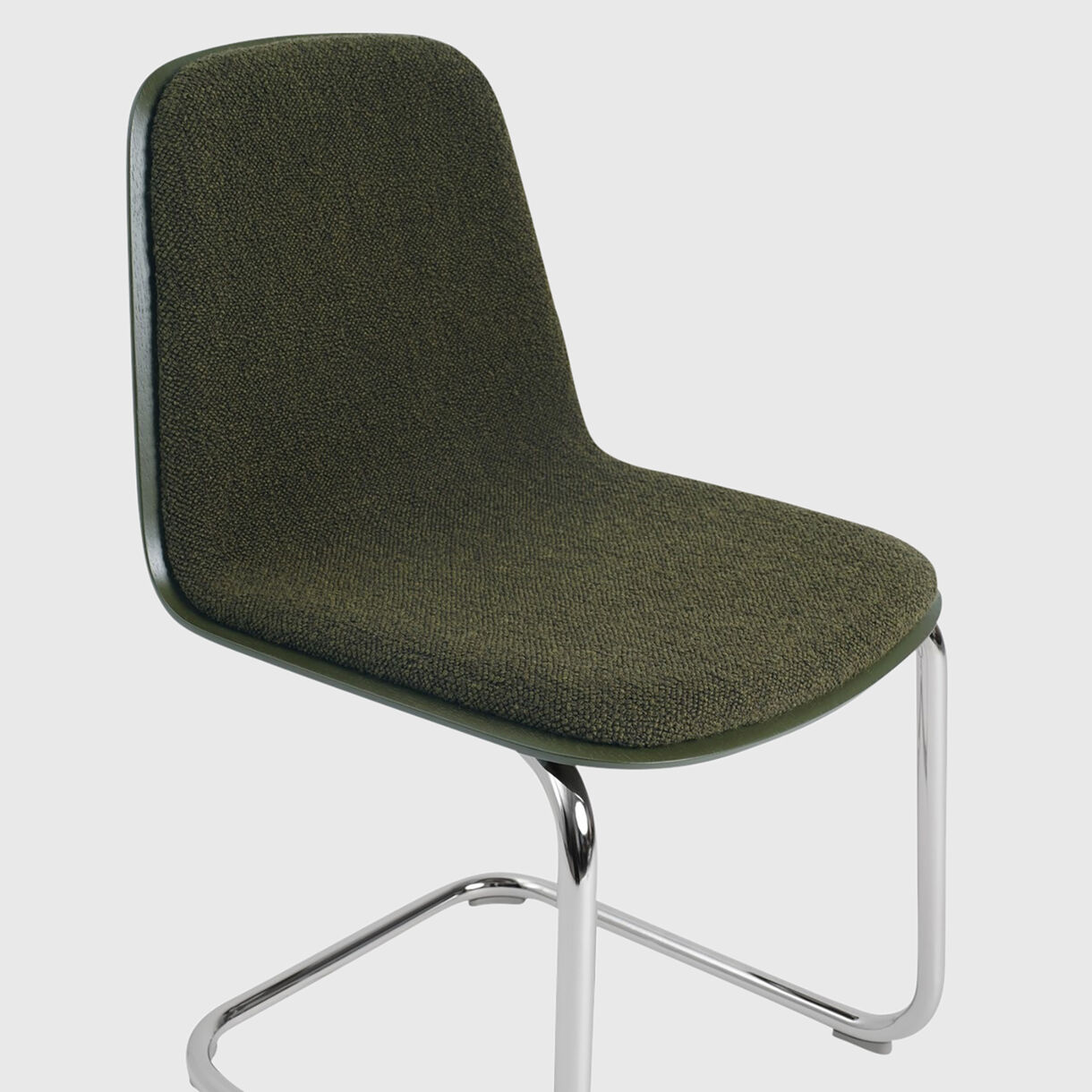 Brink Chair, Cantilever, Chrome & Dark Olive
