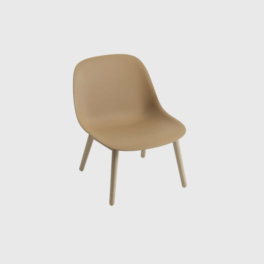 Fiber Lounge Chair, Wood Base