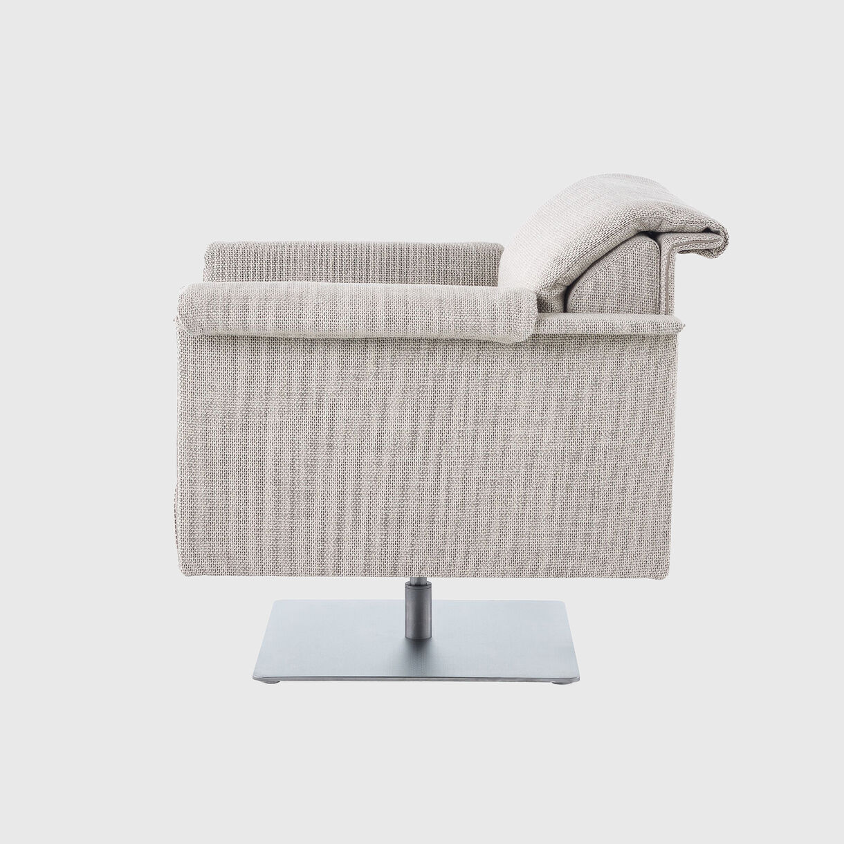 Mantle Club Chair, Swivel Base, Capri - Stone