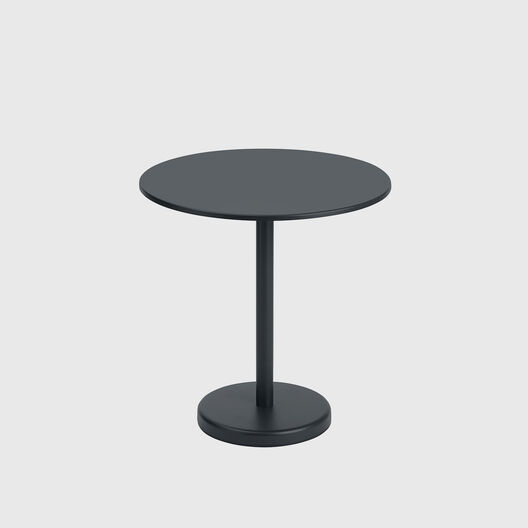 Linear Steel Round Cafe Table, Anthractite