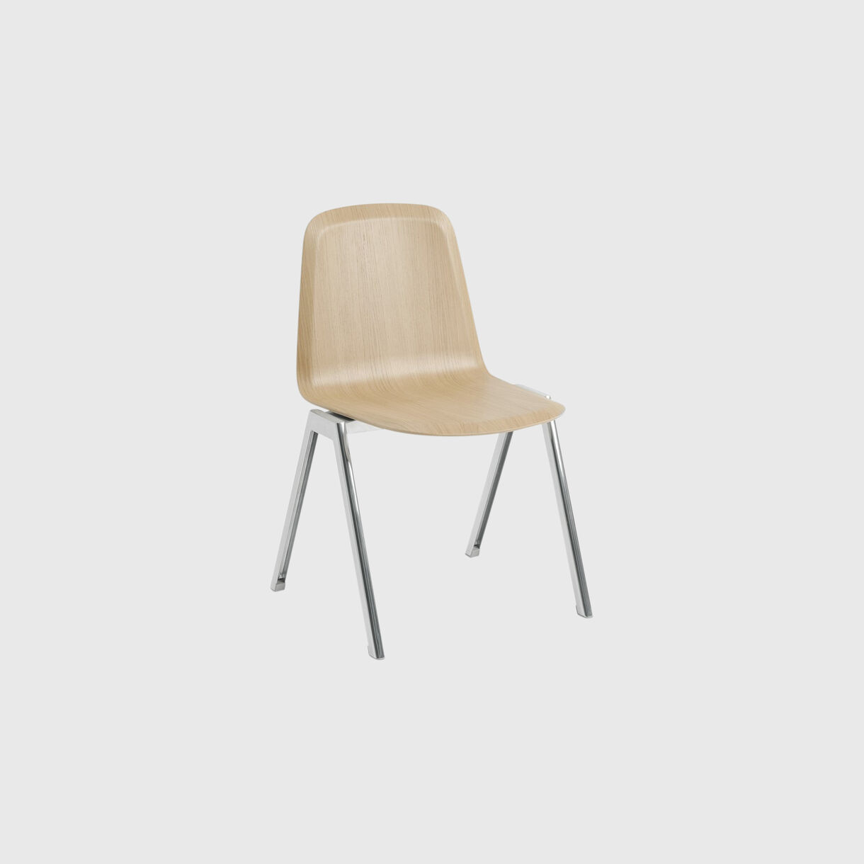 Brink Chair, A-Base, Aluminium & Oak