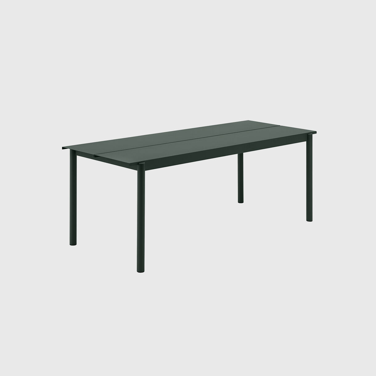 Linear Steel Table Medium, Dark Green
