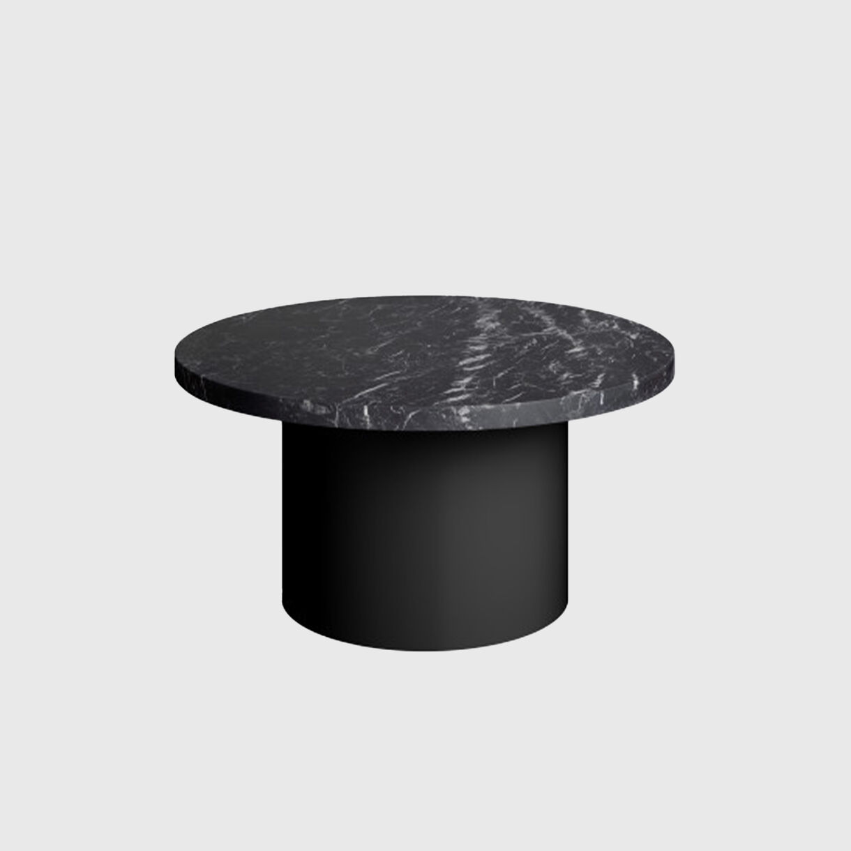 Enoki Lounge Table, Black Marble, Black