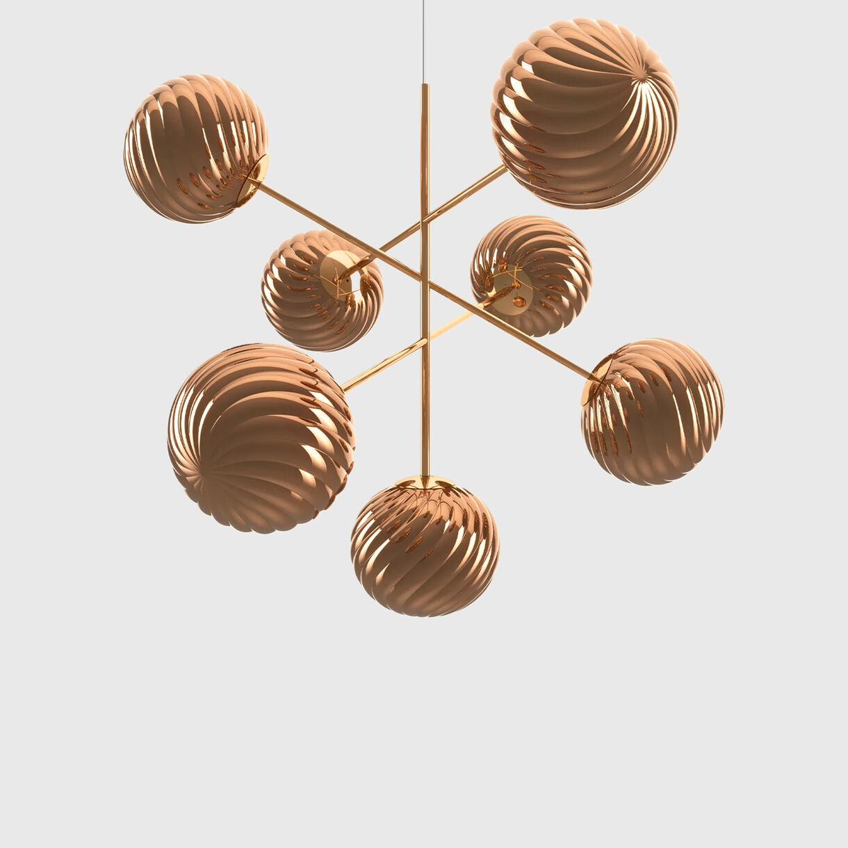 Whirl Chandelier, Large, Copper