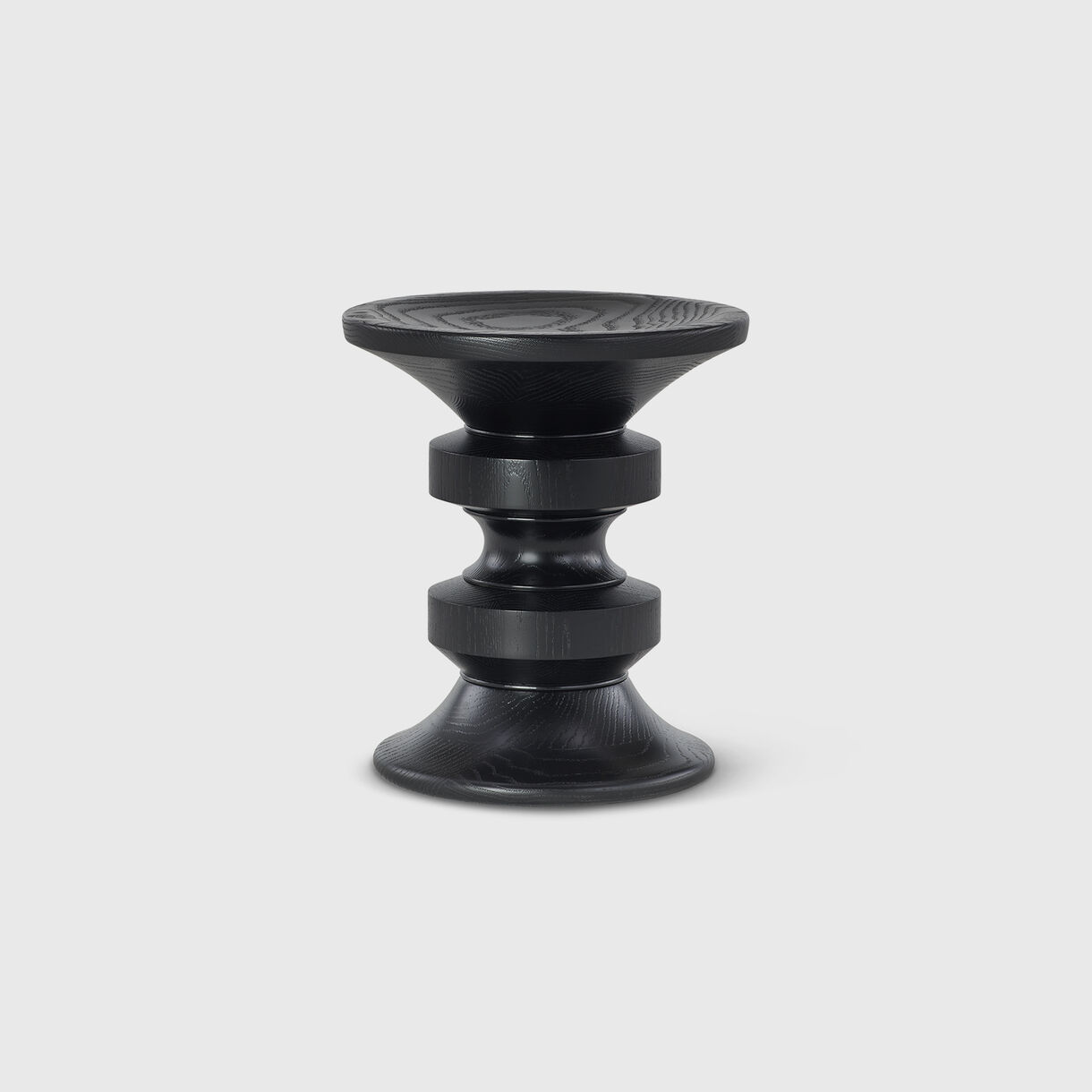 Eames Turned Stool, Shape D, Ebony