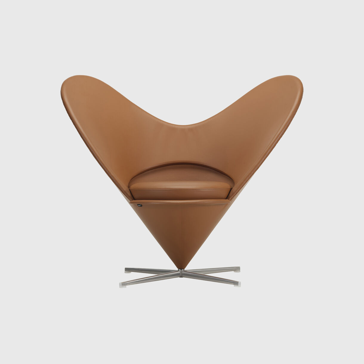 Heart Cone Chair, Cognac Leather