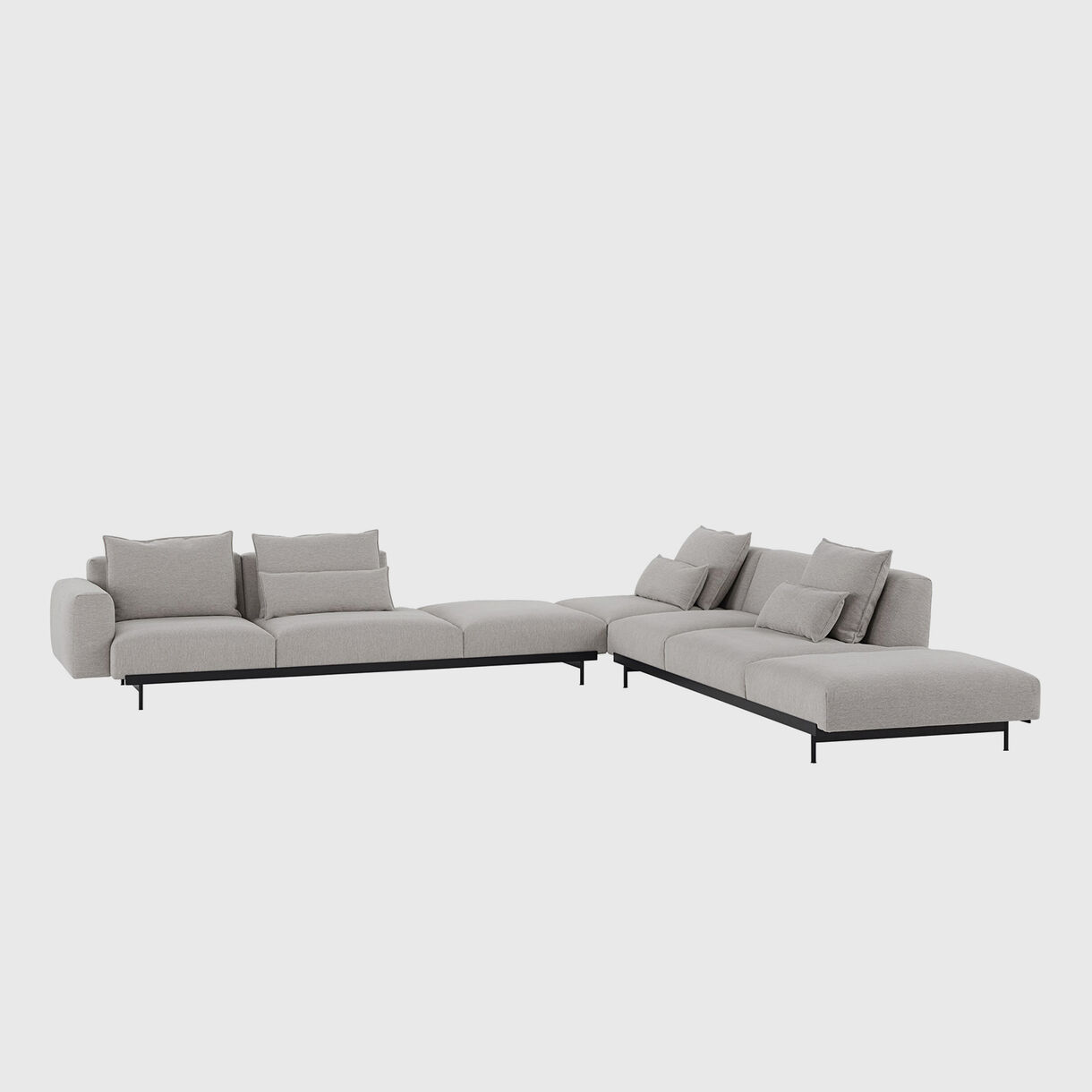 In Situ Modular Sofa - Corner Configuration 8, Clay 12