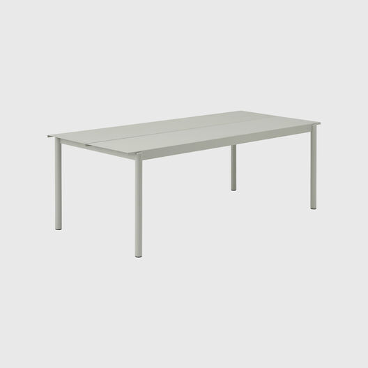 Linear Steel 8 Seat Table, Grey