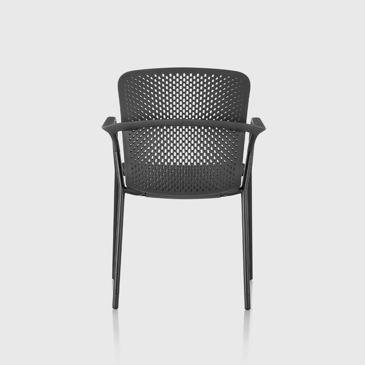 Keyn Chair, 4-Leg Base, Black & Hopsak Black