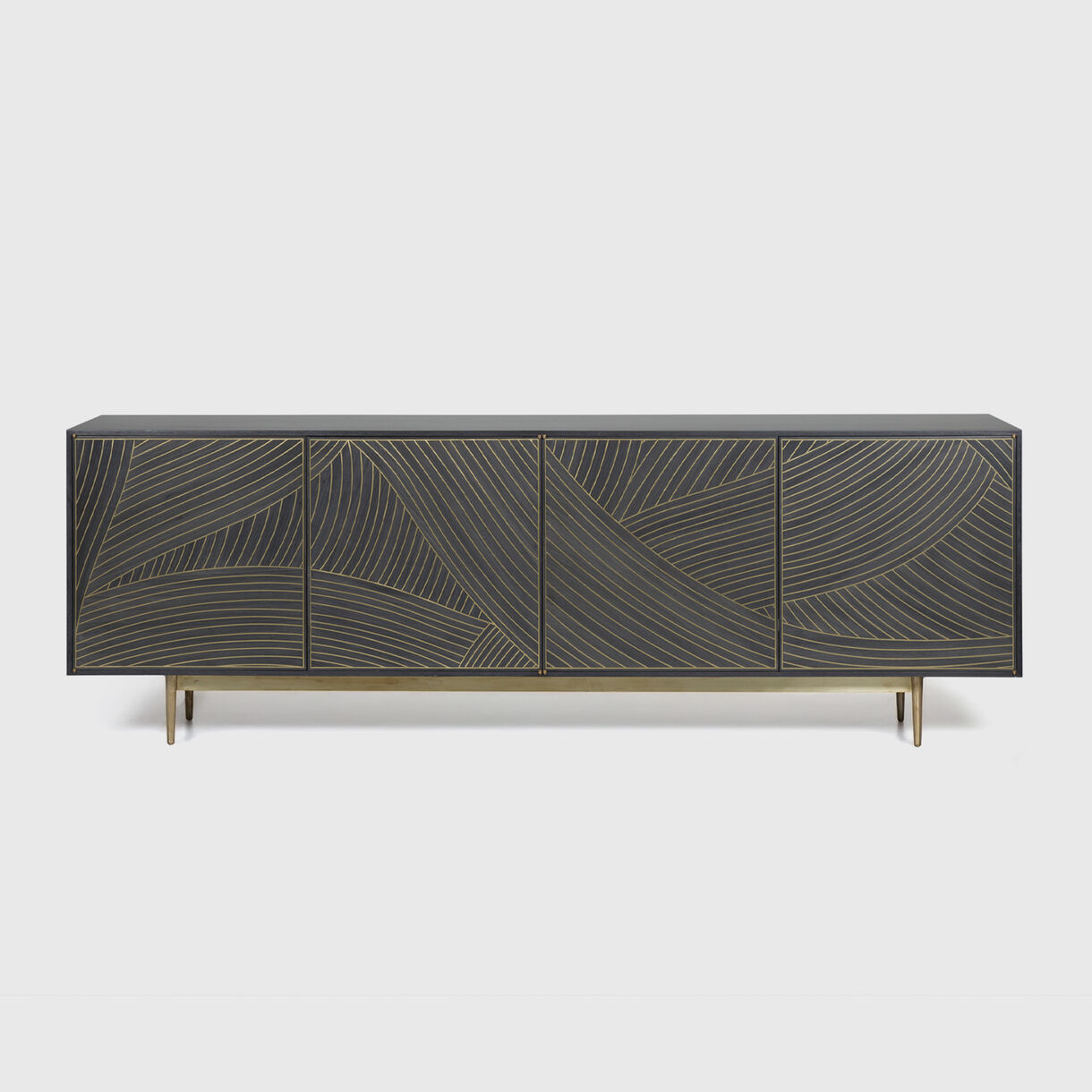 4-Door Dhow Cabinet in Charcoal