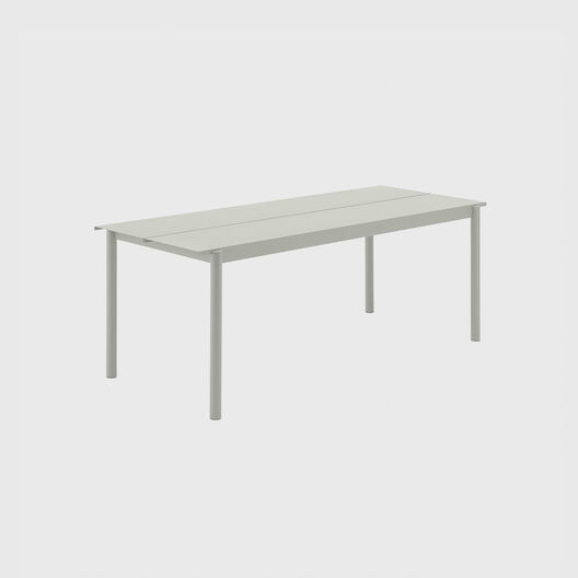 Linear Steel 6&ndash;8 Seat Table, Grey