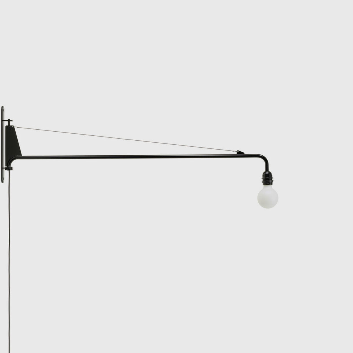 Petit Potence Wall Lamp, Deep Black