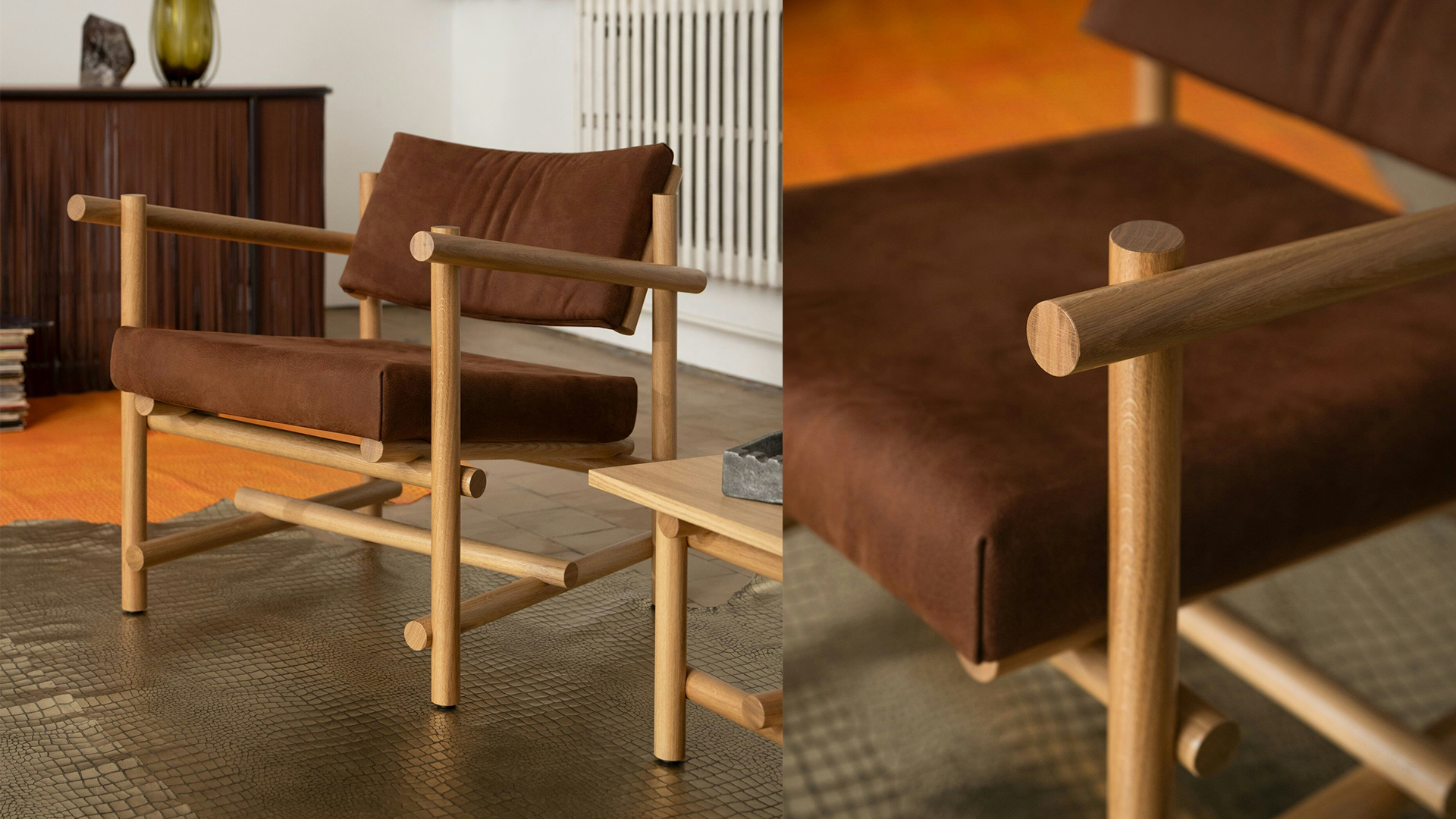 Muecke Lounge Chair, Oak, Lifestyle
