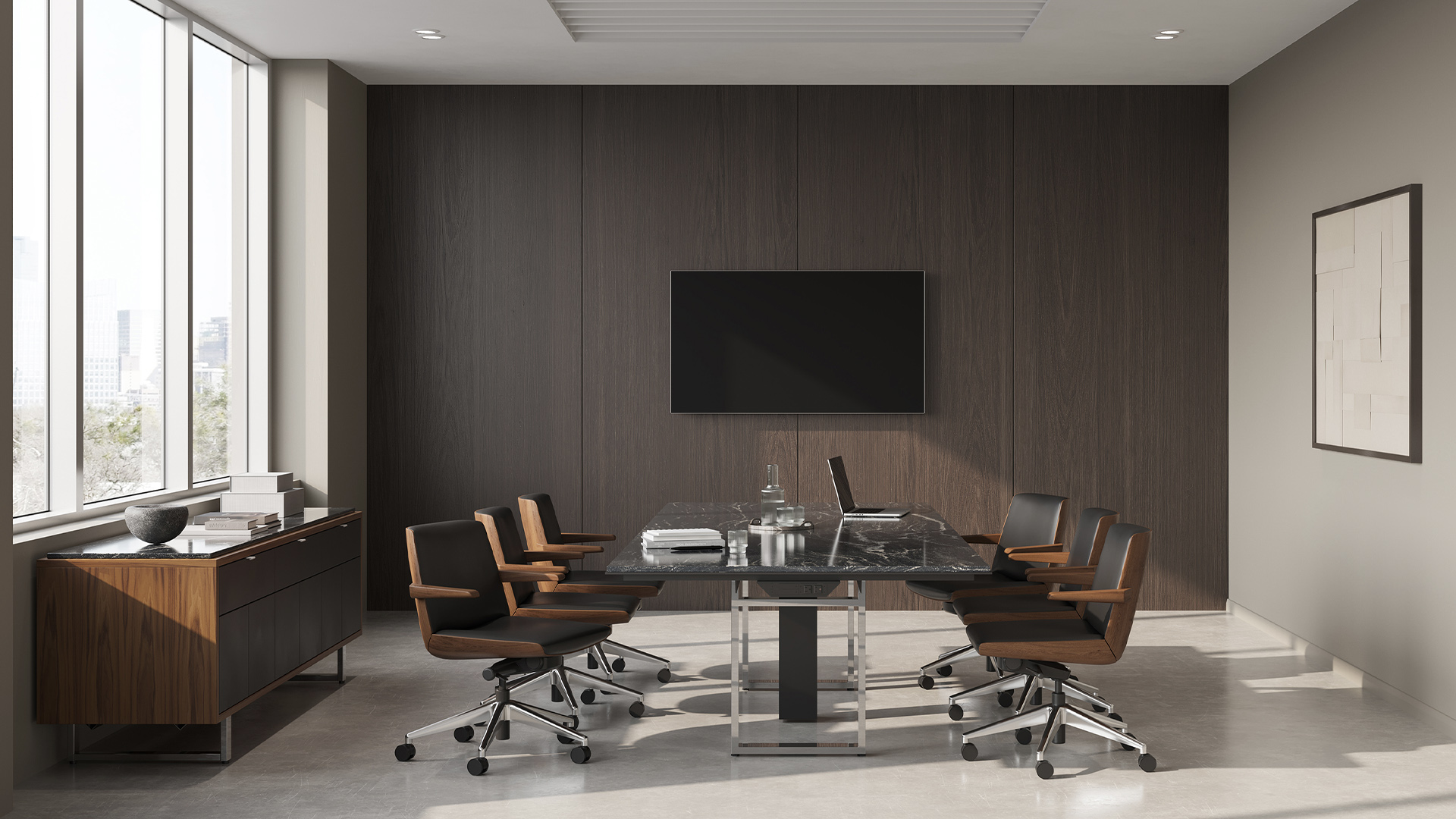 Clamshell Low Back Chair, Lifestyle