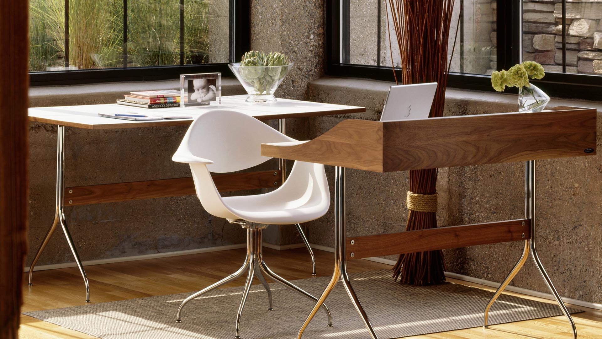 Nelson Swag Leg Work Table, Lifestyle